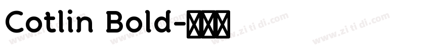 Cotlin Bold字体转换